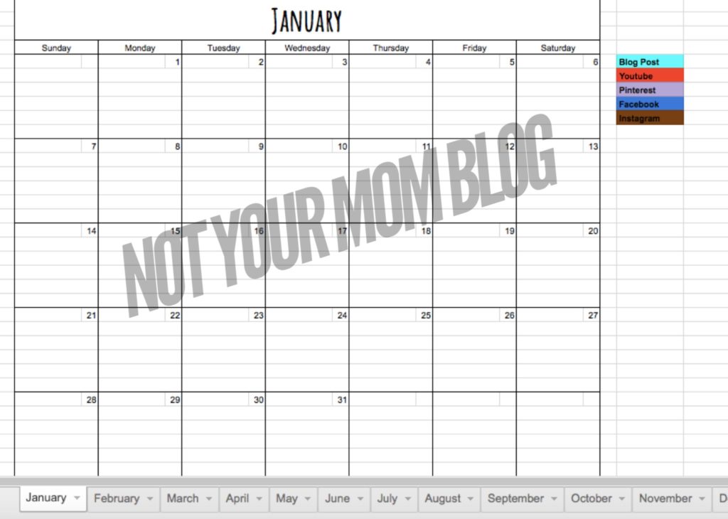 2018 Content Calendar